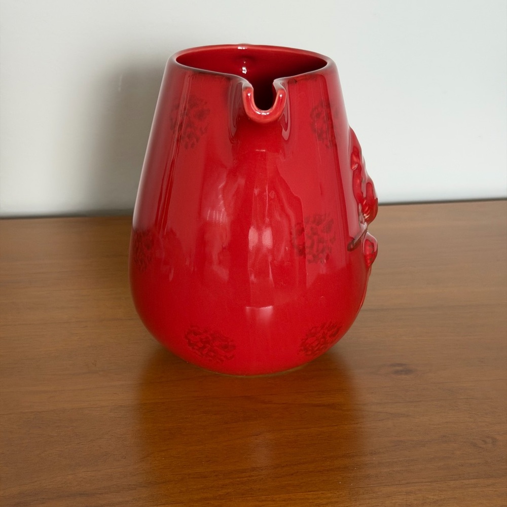 Teleflora Red Cardinal Ceramic Pitcher/Vase with Bird Design - Picture 5 of 12